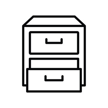 recommend clip art: drawer icon vector design template in white background