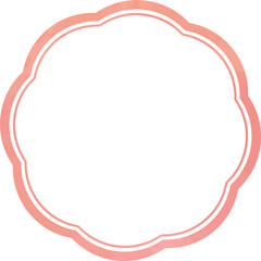 お祝いスタンプ、アイコンフレーム5 丸型