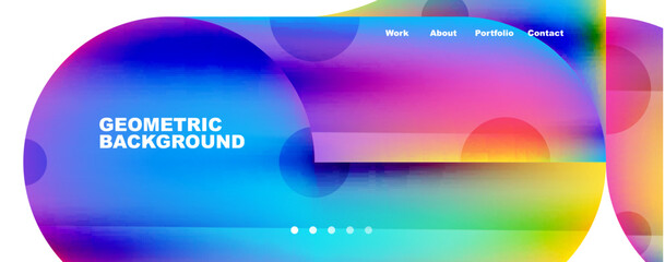 Circle, round elements and lines geometric abstract background. Vector Illustration For Wallpaper, Banner, Background, Card, Book Illustration, landing page