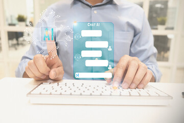 Live Chat Chatting on application Communication.