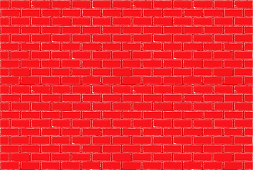 Naklejka na ściany i meble Red brick wall background. Blank to add text for poster, banner or breaking news for media and web.