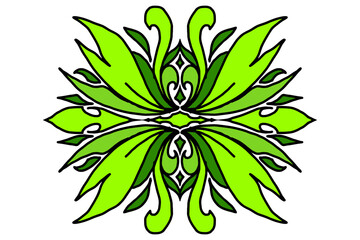 Green Flora Ornament Design
