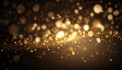 Luxury background of gold glitter vintage light. Generative AI.