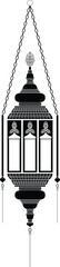 Clip art for Ramadan lantern in black color