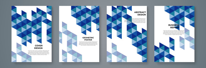 Retro geometric covers design. Swiss modernism. Eps10 vector.