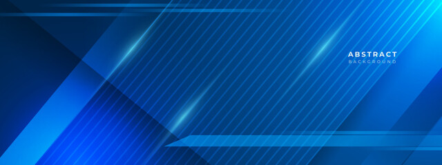 Fototapeta premium Modern blue technology lights background