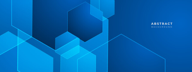 Fototapeta premium Modern blue technology lights background