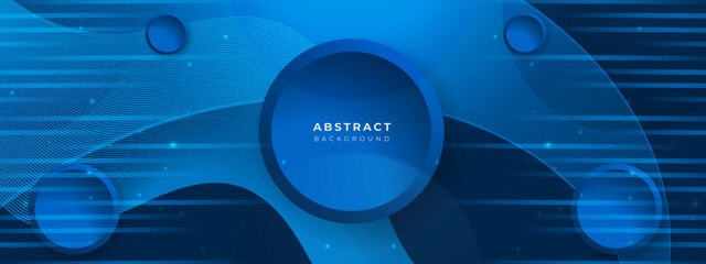 stylish blue technology lights background