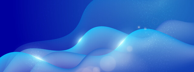 Simple abstract gradient dark blue banner background