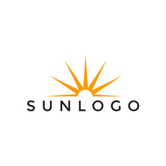Abstract Sun Logo Design Template