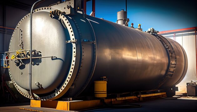 View Of Hydrostatic Test Of Pressure Cylindrical Tank .jpg