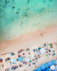 summer beach drone view