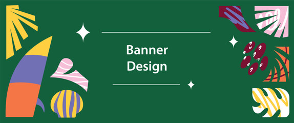 Abstract Summer Pattern Banner Design