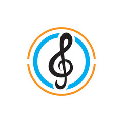 Naklejka premium Music logo images