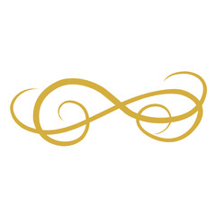 Naklejka premium Vintage Swirl Gold Decoration 