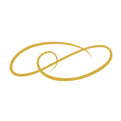 Naklejka premium Vintage Swirl Gold Decoration 