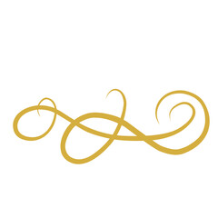 Naklejka premium Vintage Swirl Gold Decoration 