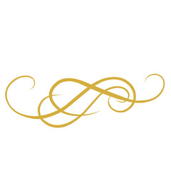 Vintage Swirl Gold Decoration 
