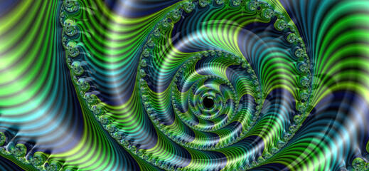 Vibrant, coloured, fractals, spiral, fun colours, beautiful. This is a generative ai picture.