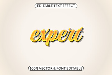 Easily editable expert text effect