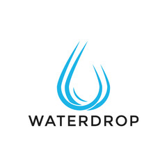 Naklejka premium Water drop symbol logo design template icon. May be used in ecological, medical, chemical, food and oil design