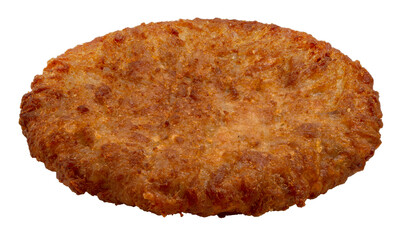 Fried pork burger on white background, Pork burger on white  PNG File.
