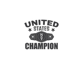 Championship Belt typography, Championship EPS, Champion SVG, united states champion,