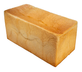 Baked Bread isolated on white, White Toast bread  on White background PNG File.