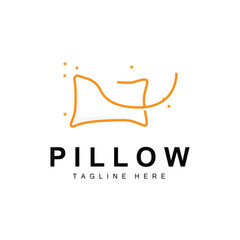 Pillow Logo, Bed and Sleep Design, Vector Illustration of Dream Icon
