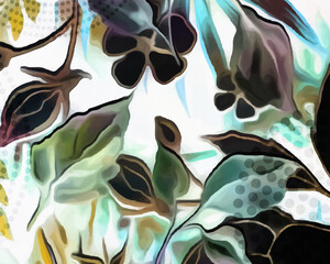 Disco Blooms - Abstract Botanical Art 