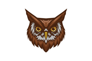 Owl head vector