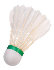 Badminton ball isolated on white background, White Badminton ball on White Background PNG File.