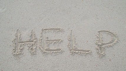 Help word writing on the sand at the beach as a relevant concept to your need.