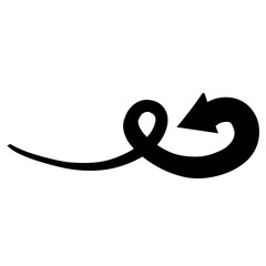 Swirly Arrow Illustration