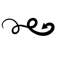Swirly Arrow Illustration