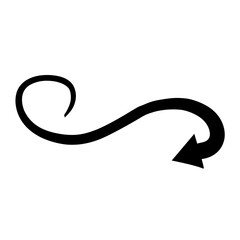 Swirly Arrow Illustration