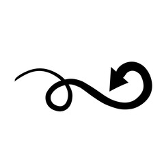 Swirly Arrow Illustration