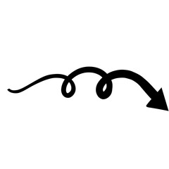 Swirly Arrow Illustration