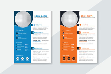 Professional CV resume template design