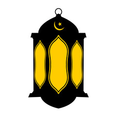 Ramadan lantern icon symbol logo, islamic lantern, hanging lamp design vector illustration