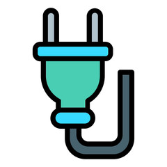 Plug color line icon