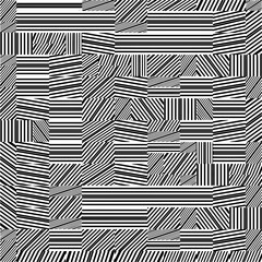 Abstract striped textured geometric pattern. Vector.