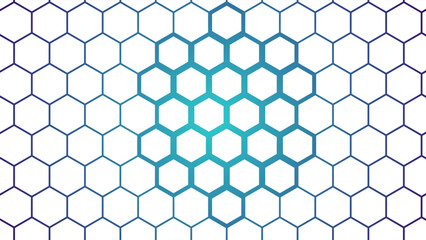 Hexagonal modern metal background with light. Abstract honeycomb colorful background. Light and shadow.