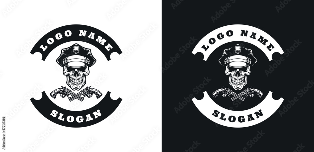 Poster skull graphic logo design