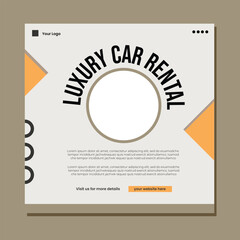 Editable minimal square banner template. Suitable for social media post and web internet ads. Vector illustration with photo college	