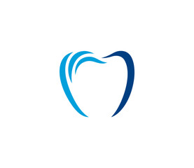 Dental logo. Dentist symbol. Abstract tooth icon. Vector logo design template