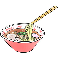 しょうゆラーメンのイラスト