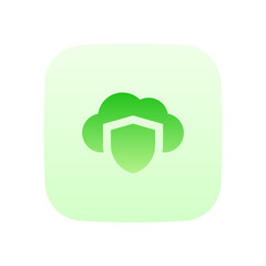 security flat gradient icon