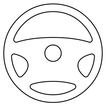 steering wheel icon vector illustration