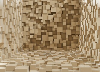 cube box pixel 3d renderings
